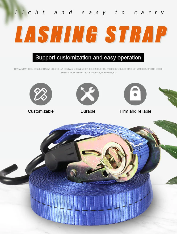 25mm"*6m Tie Down Strap with S Hook and Cheap Price